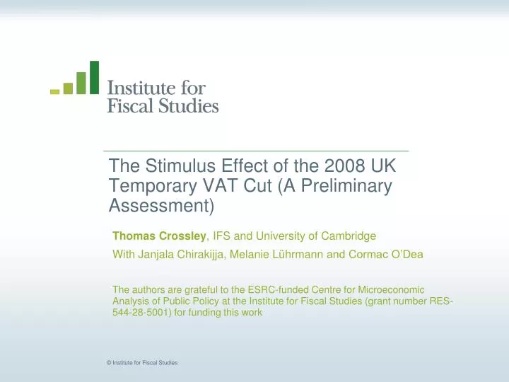 the stimulus effect of the 2008 uk temporary vat cut a preliminary assessment