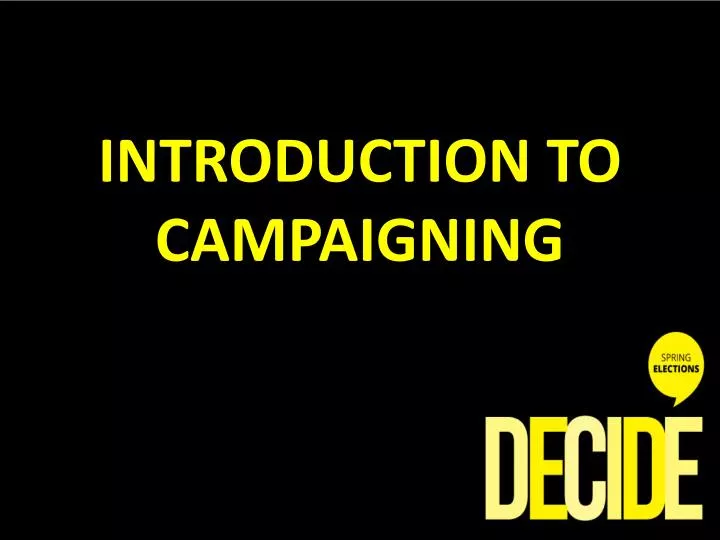 introduction to campaigning