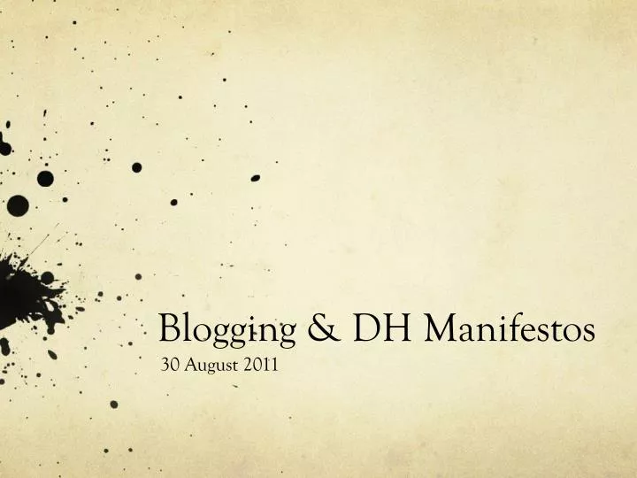 blogging dh manifestos
