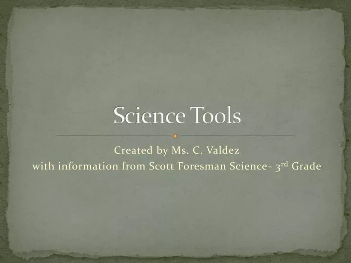 science tools