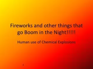 Fireworks and other things that go Boom in the Night!!!!!