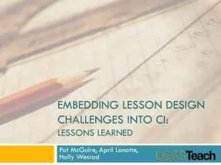 Embedding Lesson Design Challenges into CI: Lessons Learned
