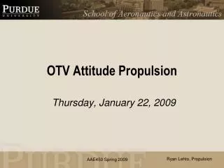 OTV Attitude Propulsion