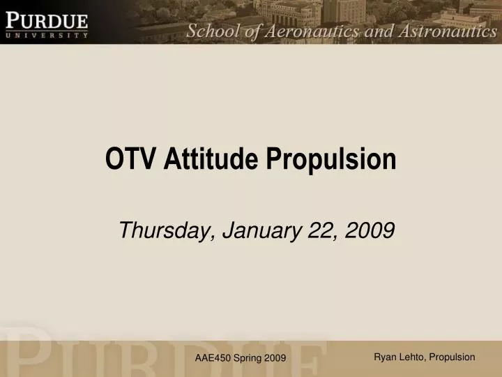 otv attitude propulsion