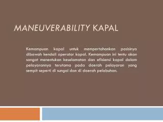 maneuverability k apal
