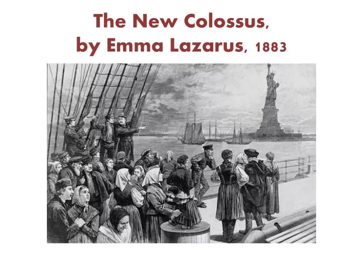 the new colossus by emma lazarus 1883