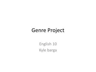 Genre Project