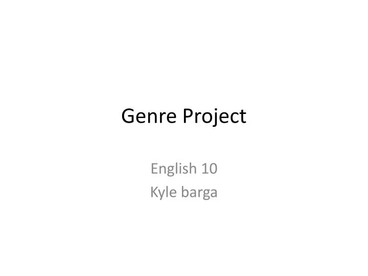 genre project