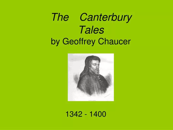 the canterbury tales by geoffrey chaucer
