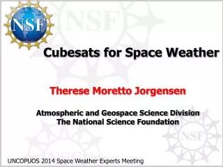 Cubesats for Space Weather