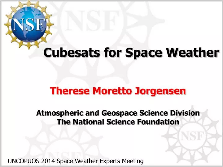 cubesats for space weather