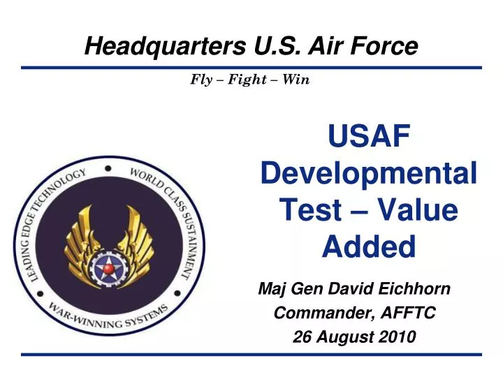 usaf developmental test value added