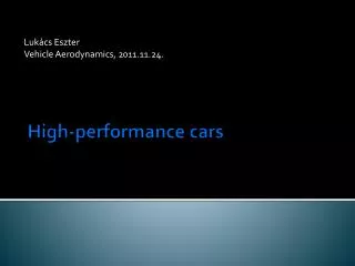High-performance cars