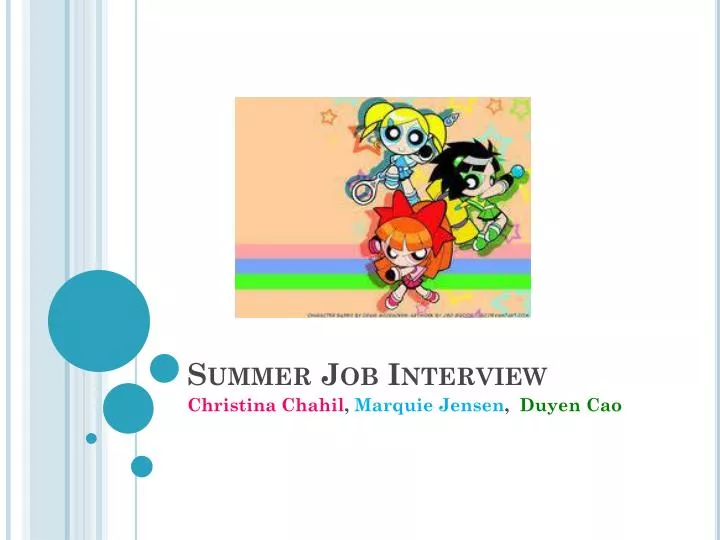 summer job interview