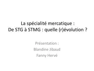 la sp cialit mercatique de stg stmg quelle r volution