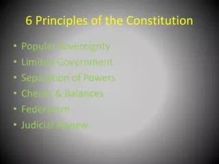 6 Principles of the Constitution