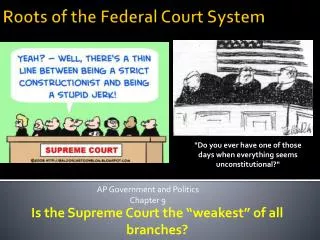 Roots of the Federal Court System