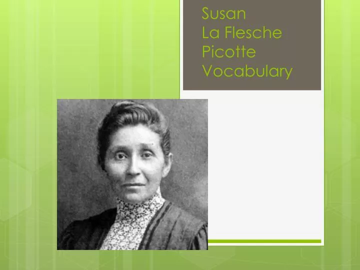 susan la flesche picotte vocabulary