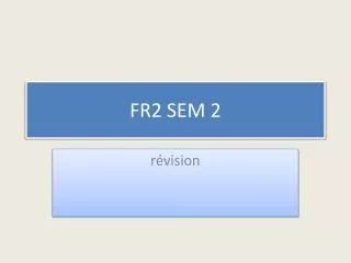fr2 sem 2