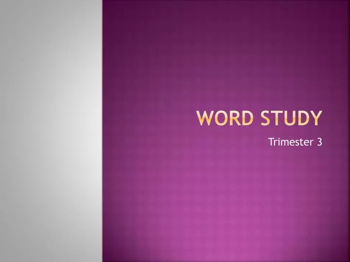 word study