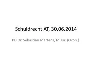 schuldrecht at 30 06 2014