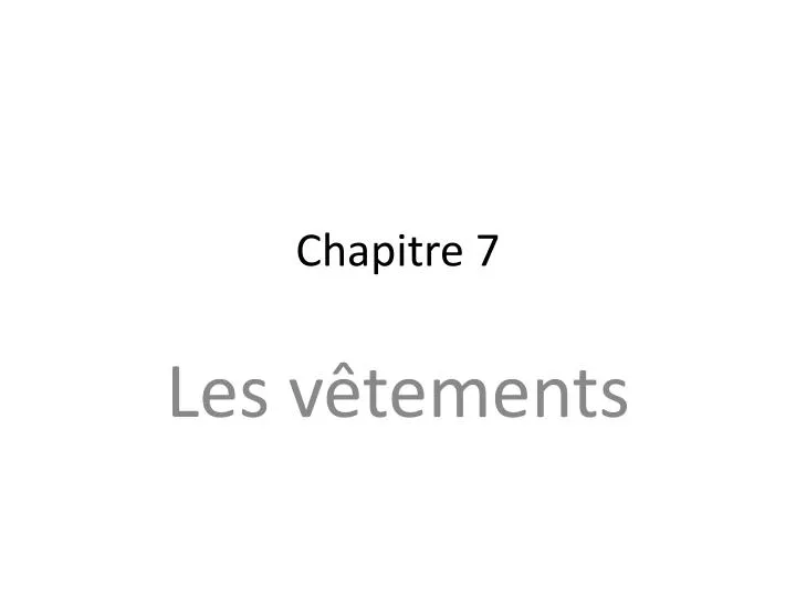 chapitre 7