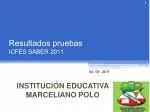 Resultados pruebas ICFES SABER 2011 - slide 1
