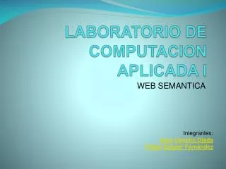 laboratorio de computacion aplicada i
