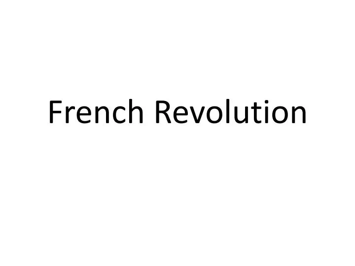 french revolution