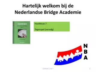 Hartelijk welkom bij de Nederlandse Bridge Academie