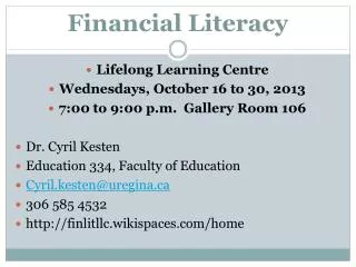 Financial Literacy