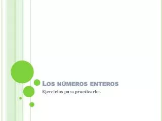 los n meros enteros
