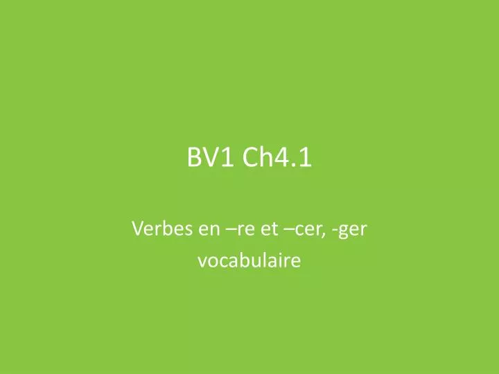 bv1 ch4 1