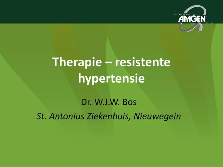 therapie resistente hypertensie