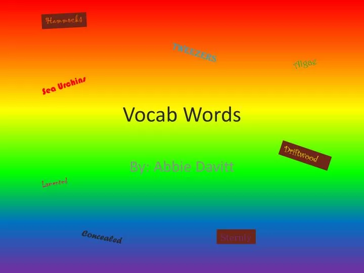 vocab words