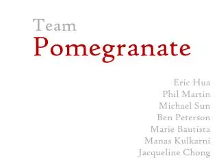 Team Pomegranate