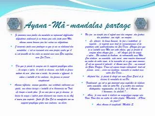 ayana m mandalas partage