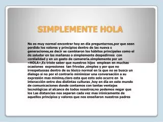 simplemente hola