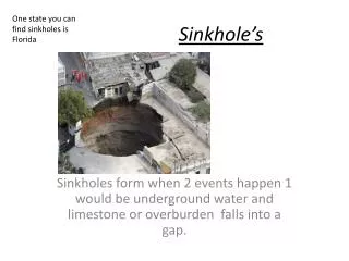 sinkhole s