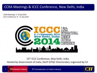 CCRA Meetings &amp; ICCC Conference, New Delhi, India