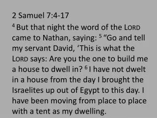 2 Samuel 7:4-17