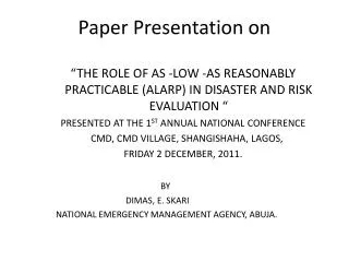 Paper Presentation on
