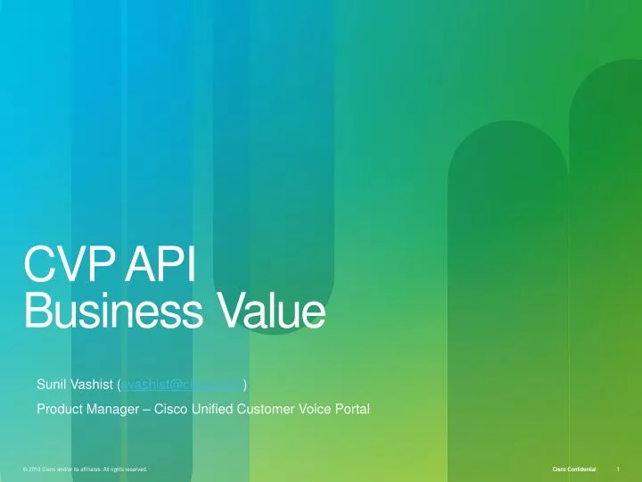 cvp api business value
