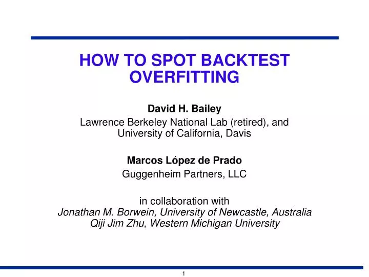 how to spot backtest overfitting