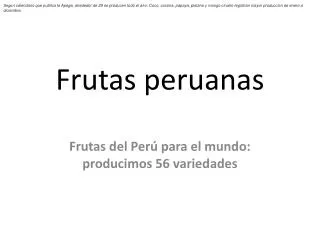 frutas peruanas