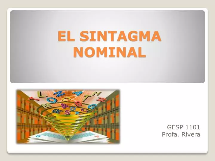 el sintagma nominal