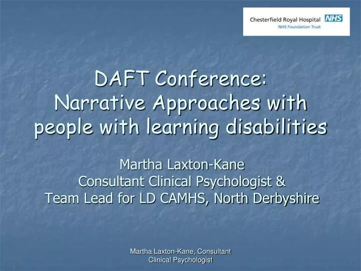 daft conference narrative approaches with people with learning disabilities