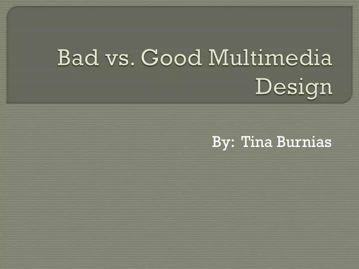 bad vs good multimedia design