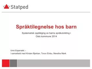 spr ktilegnelse hos barn