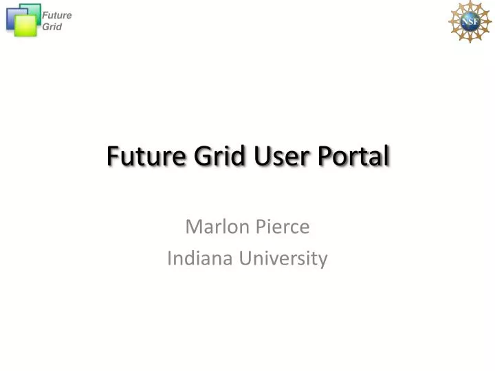 future grid user portal